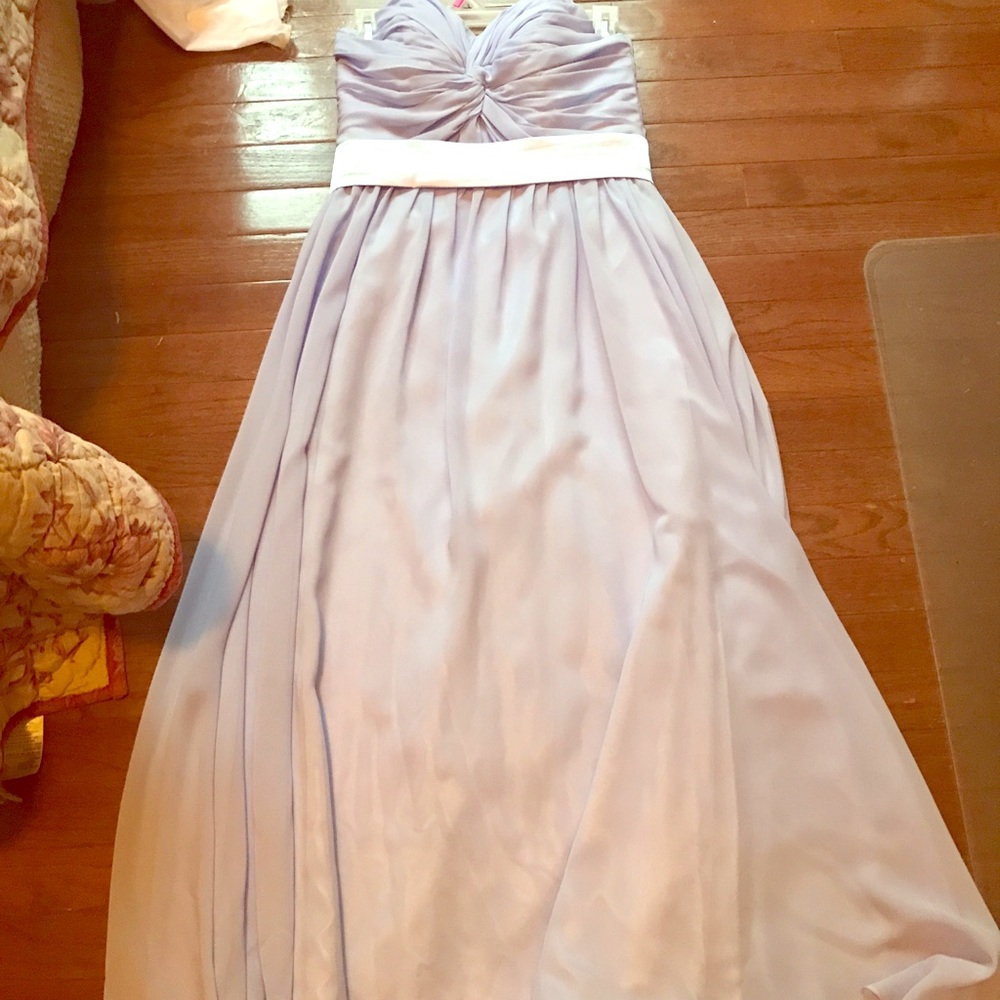 Periwinkle chiffon prom dress